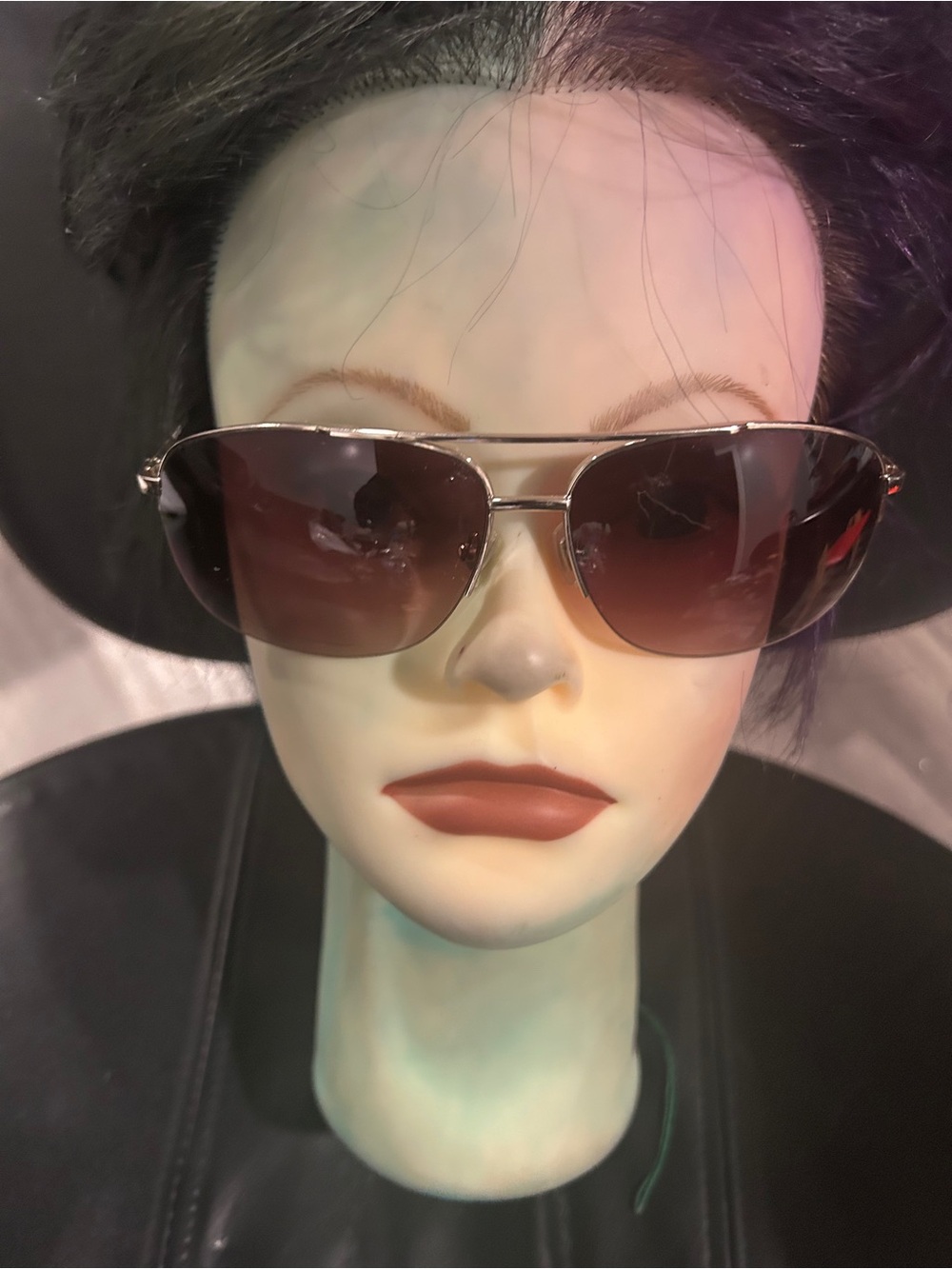 Fossil Aviator Style Brown Gradient Lens Sunglasses